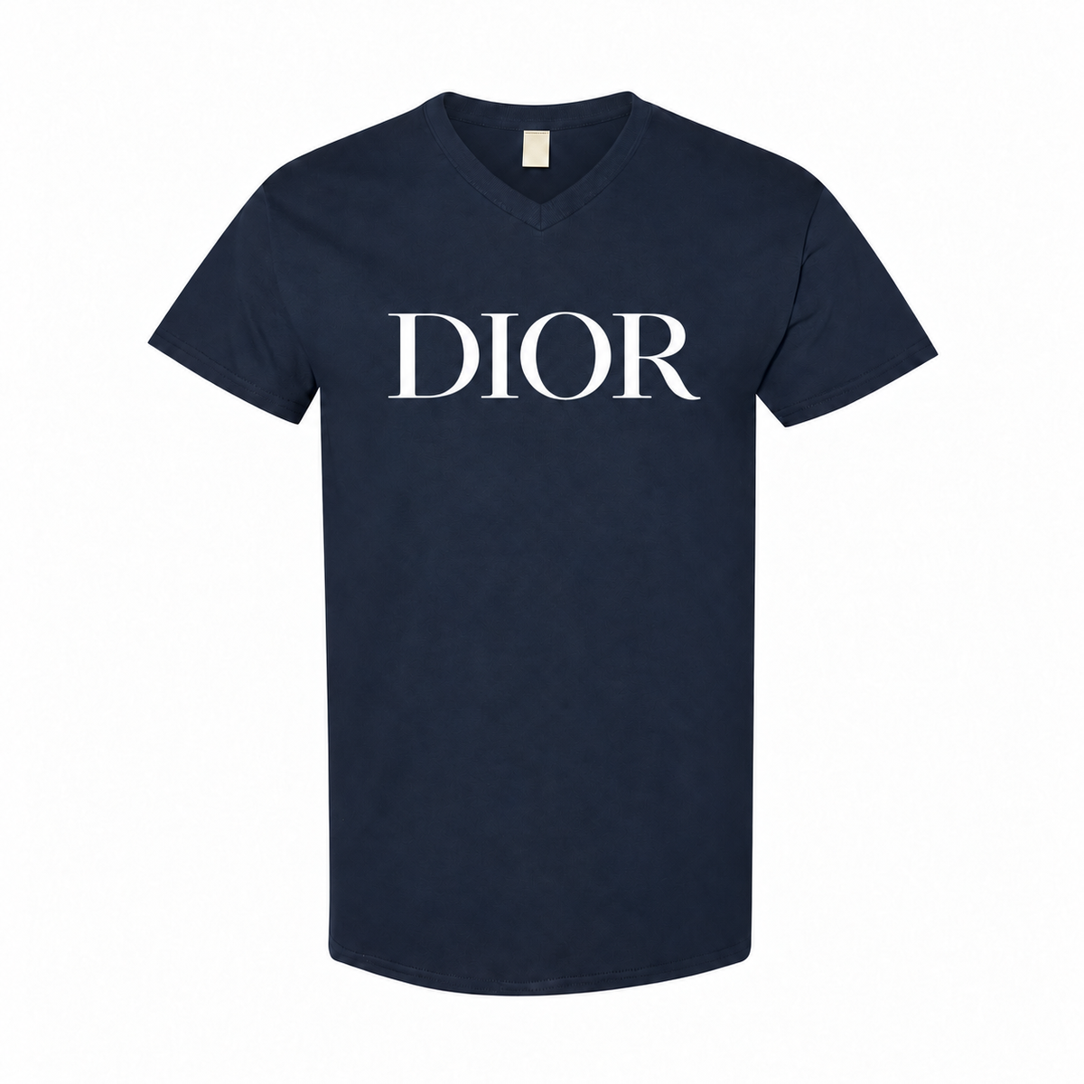 Men's Dior Cotton V-Neck T-Shirt - Navy