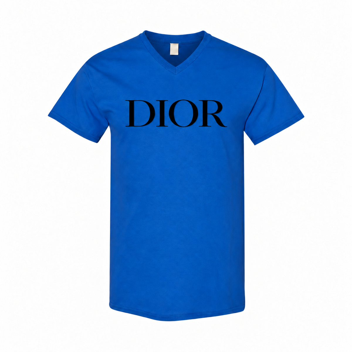 Men's Dior Cotton V-Neck T-Shirt - Royal Blue