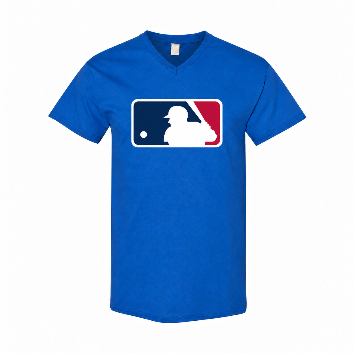 Men's Major League Baseball Cotton V-Neck T-Shirt - Royal Blue