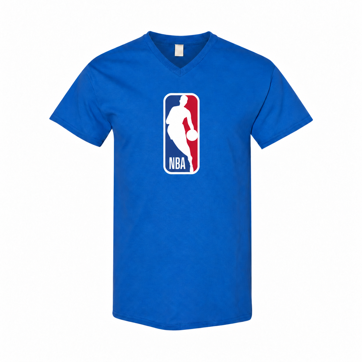 Men's NBA Cotton V-Neck T-Shirt - Royal Blue