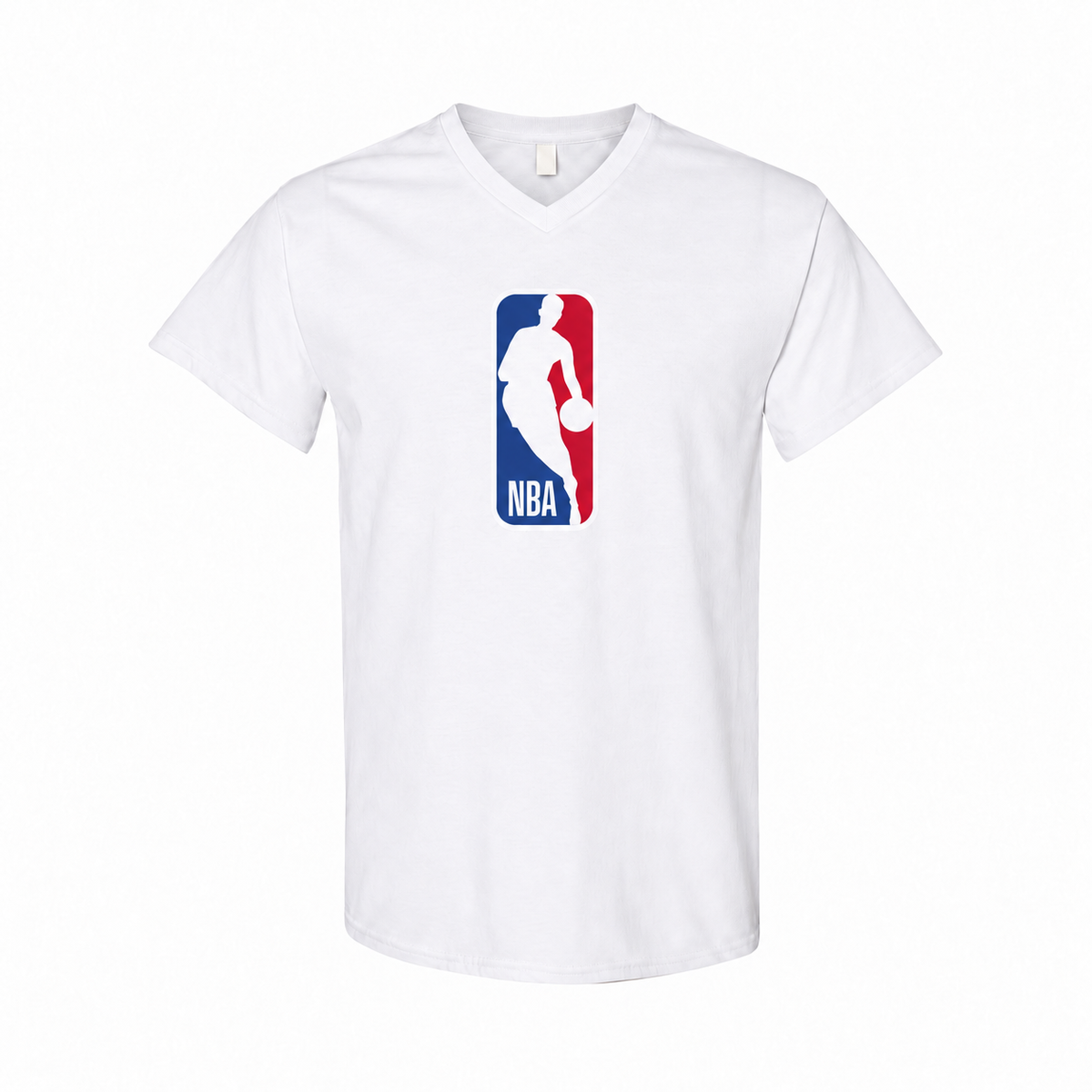 Men's NBA Cotton V-Neck T-Shirt - White