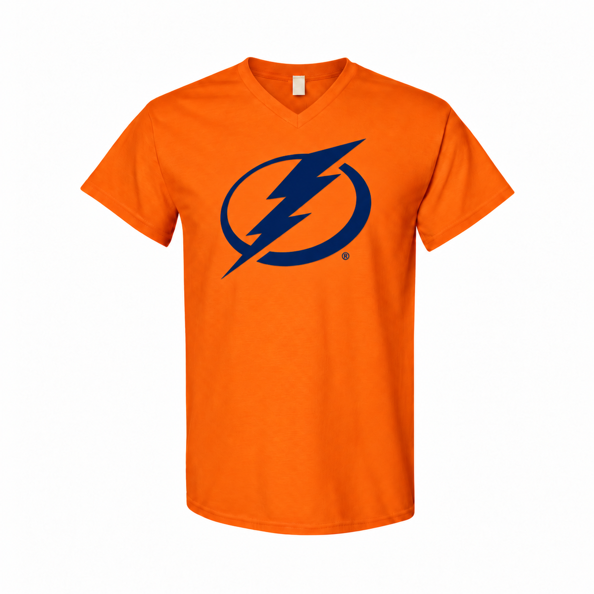 Men's Tampa Bay Lightning Cotton V-Neck T-Shirt - Orange