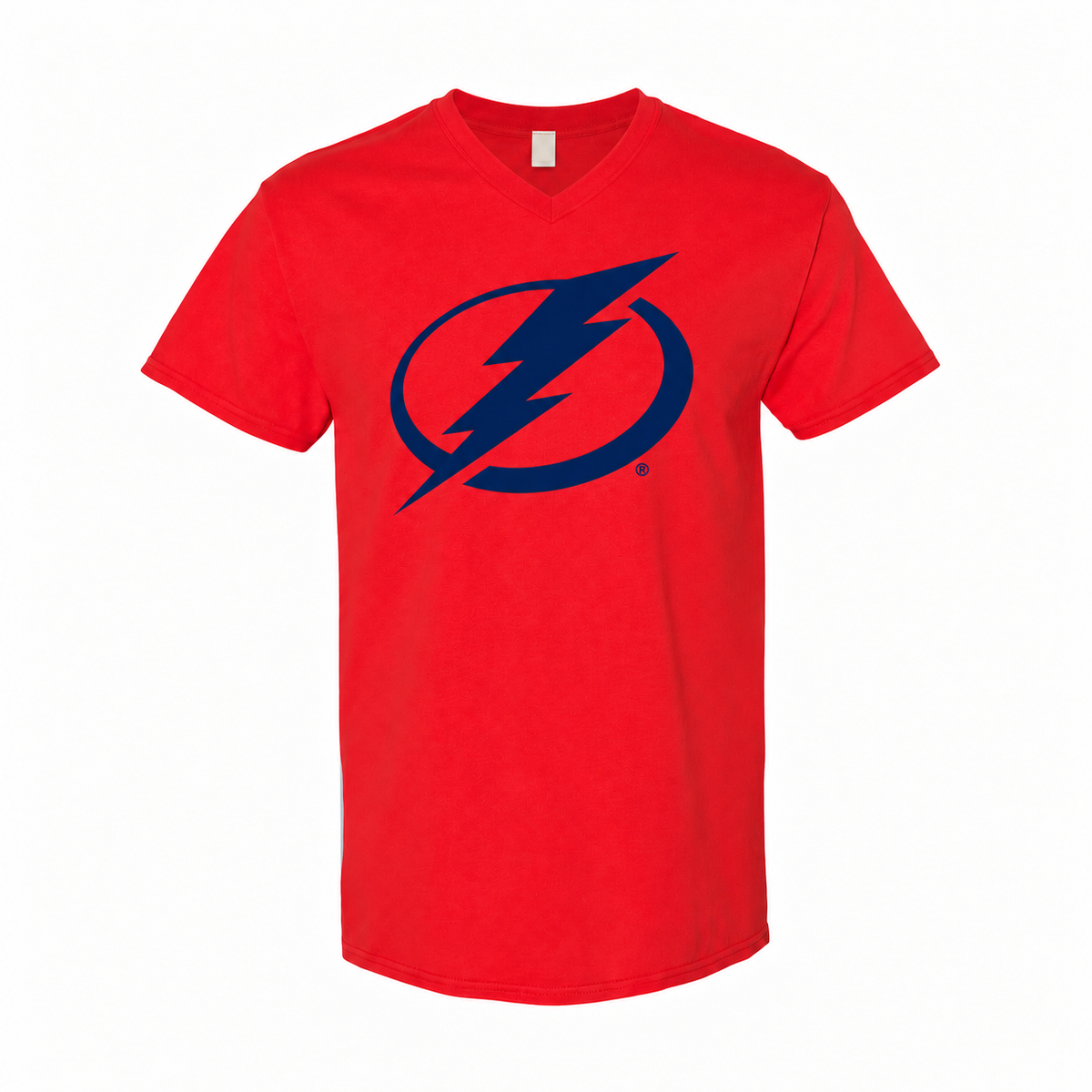Men's Tampa Bay Lightning Cotton V-Neck T-Shirt - Red