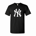 Men's New York Yankees Cotton V-Neck T-Shirt - Black