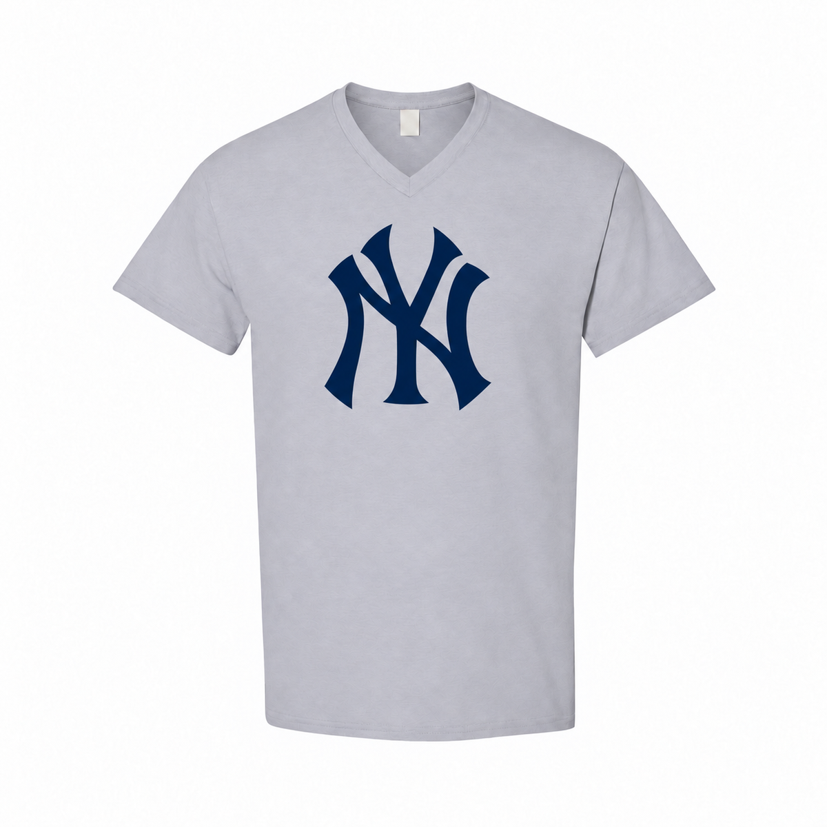 Men's New York Yankees Cotton V-Neck T-Shirt - Gray