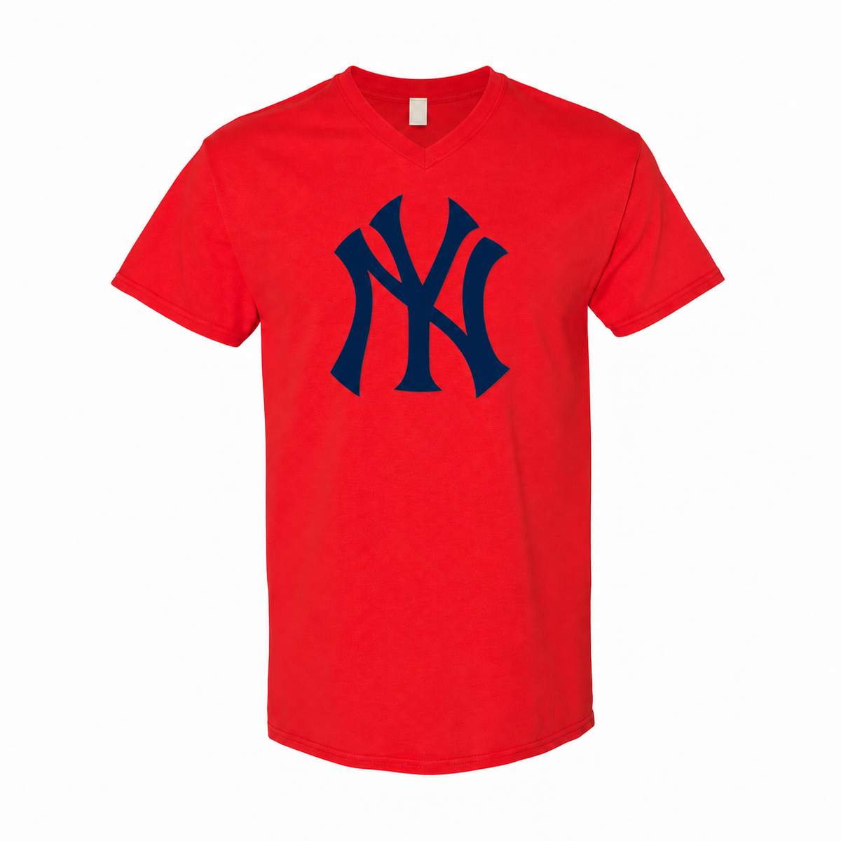 Men's New York Yankees Cotton V-Neck T-Shirt - Red