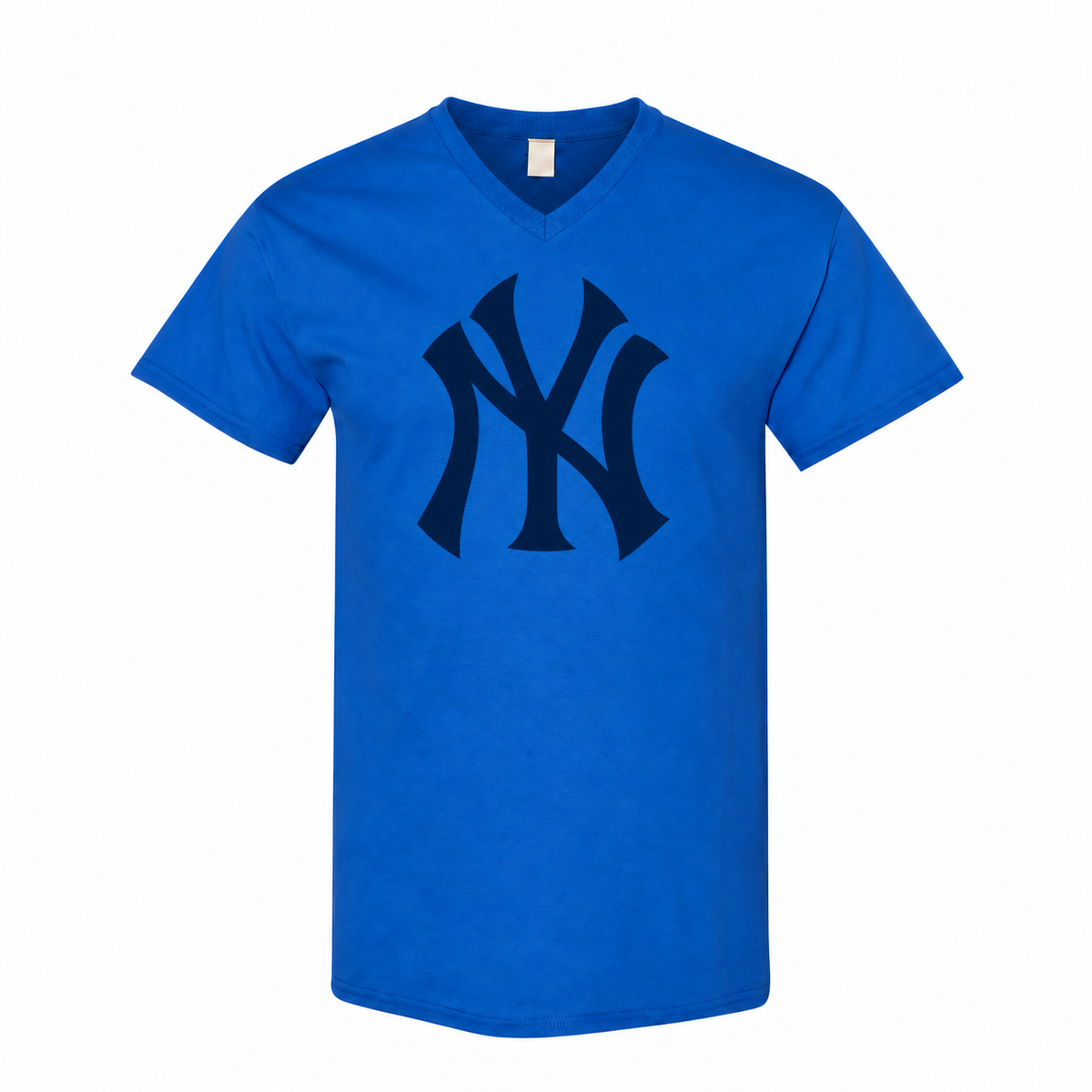 Men's New York Yankees Cotton V-Neck T-Shirt - Royal Blue