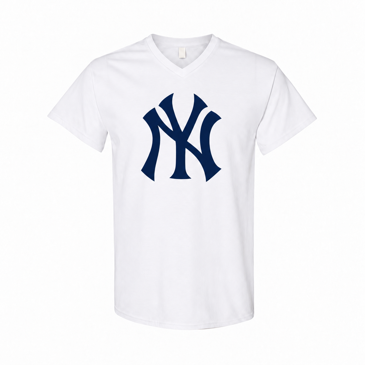 Men's New York Yankees Cotton V-Neck T-Shirt - White