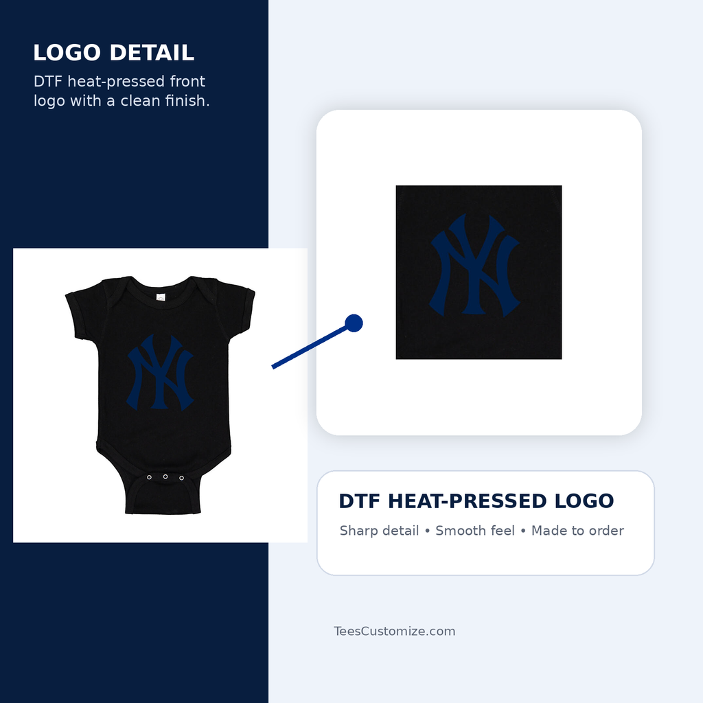 New York Yankees Baby Romper Onesie DTF detail image