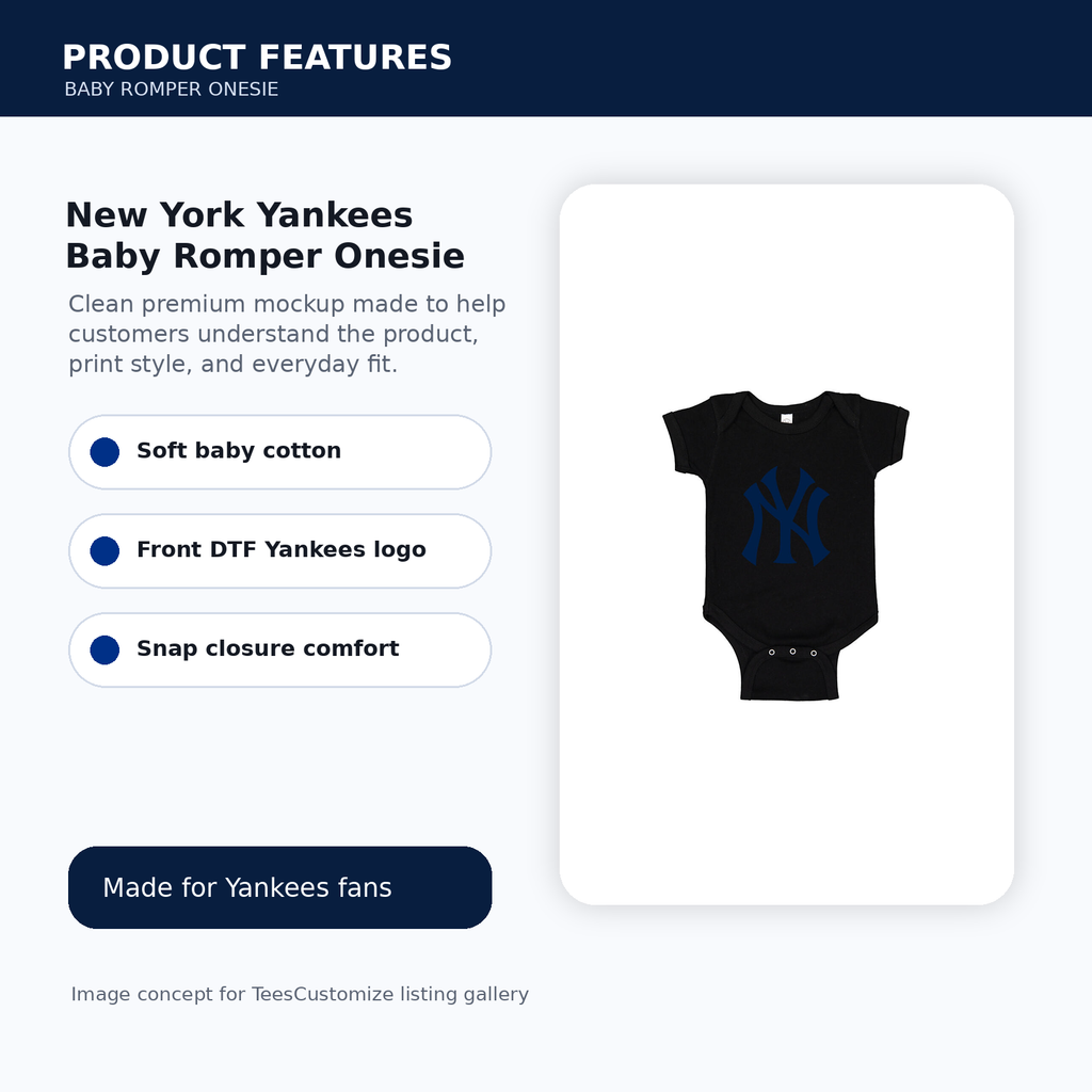 New York Yankees Baby Romper Onesie features image