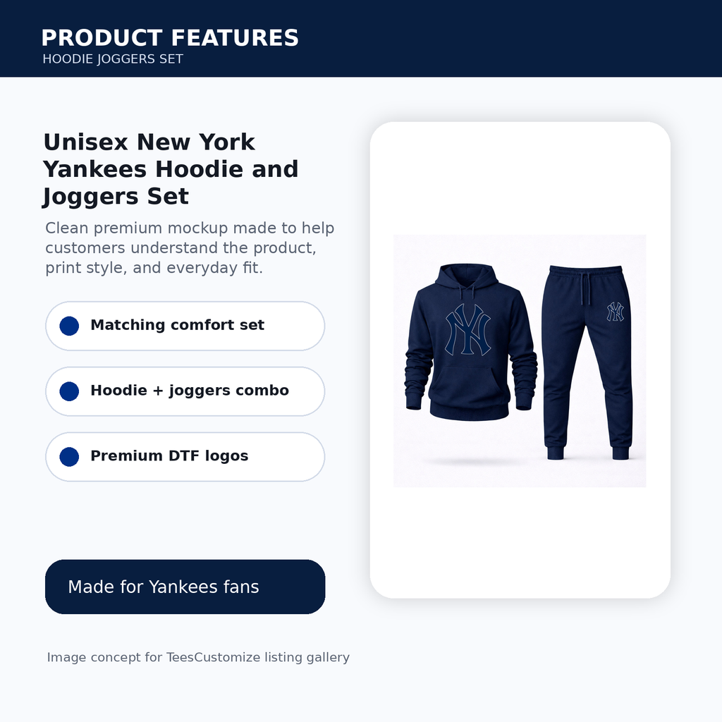 Unisex New York Yankees Hoodie and Joggers Set features image