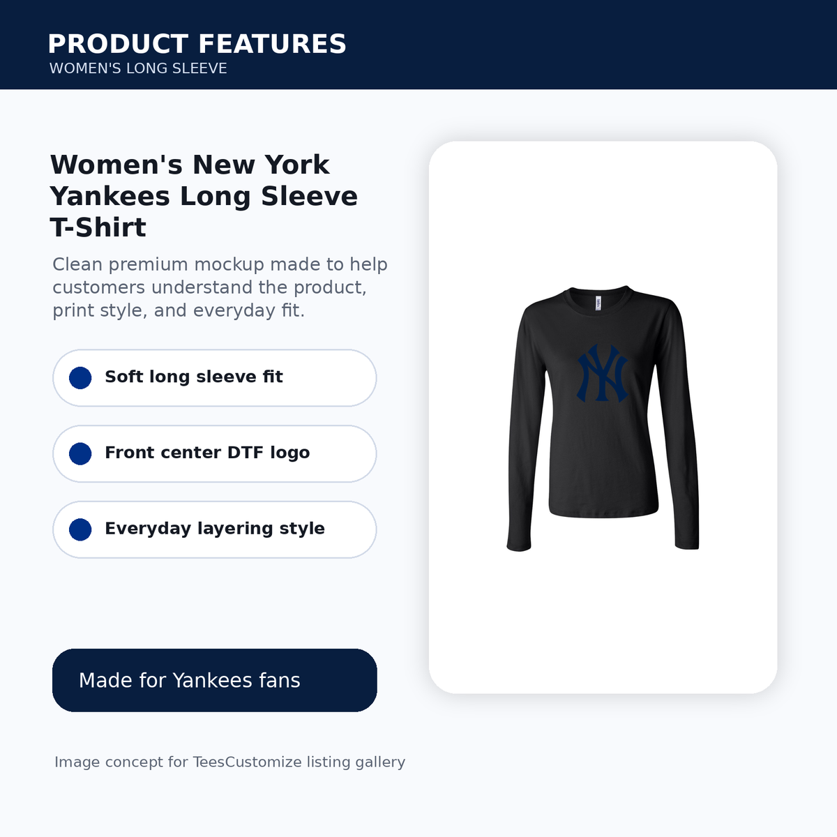 Women's New York Yankees Long Sleeve T-Shirt features image
