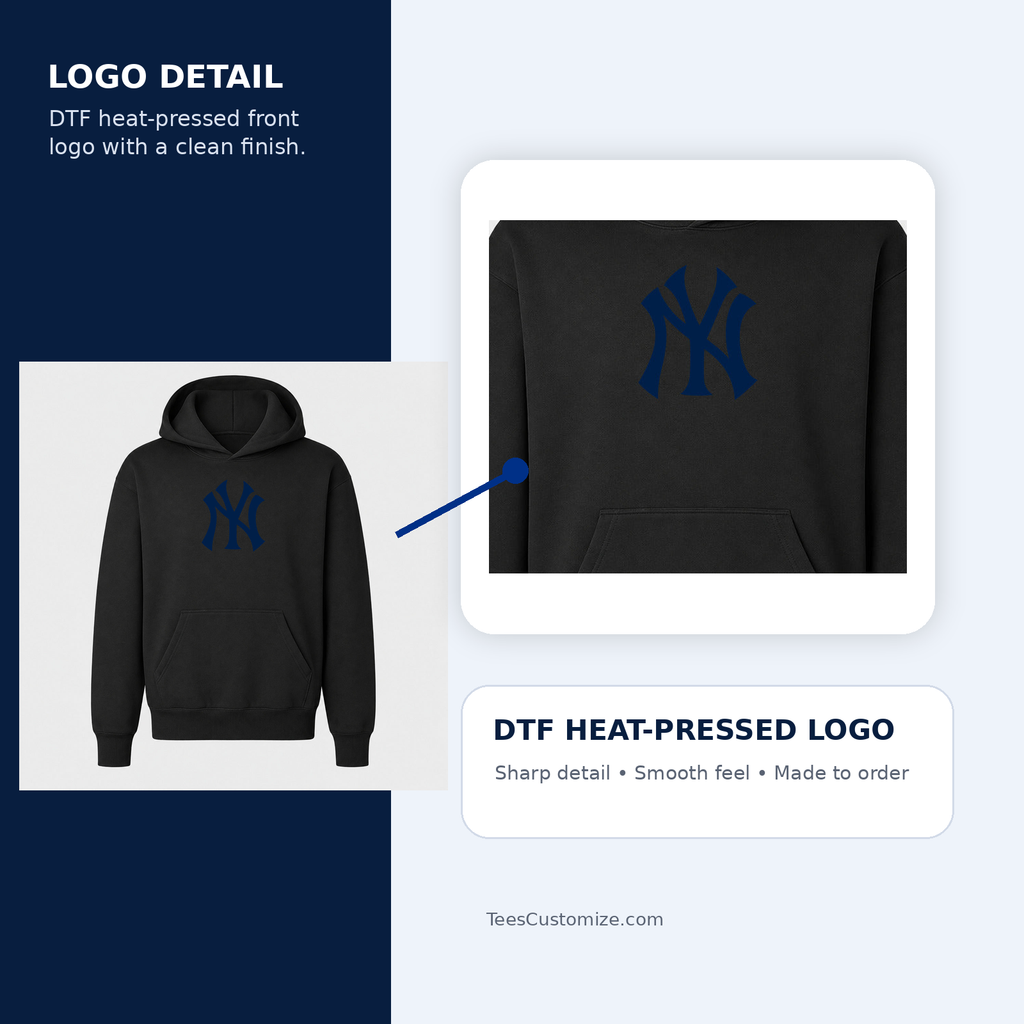 Youth New York Yankees Pullover Hoodie DTF detail image