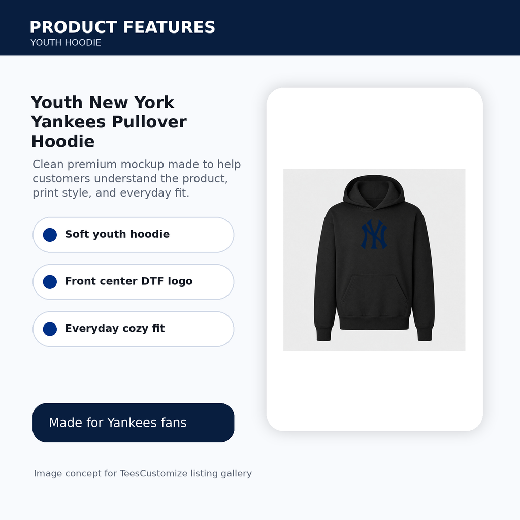 Youth New York Yankees Pullover Hoodie features image