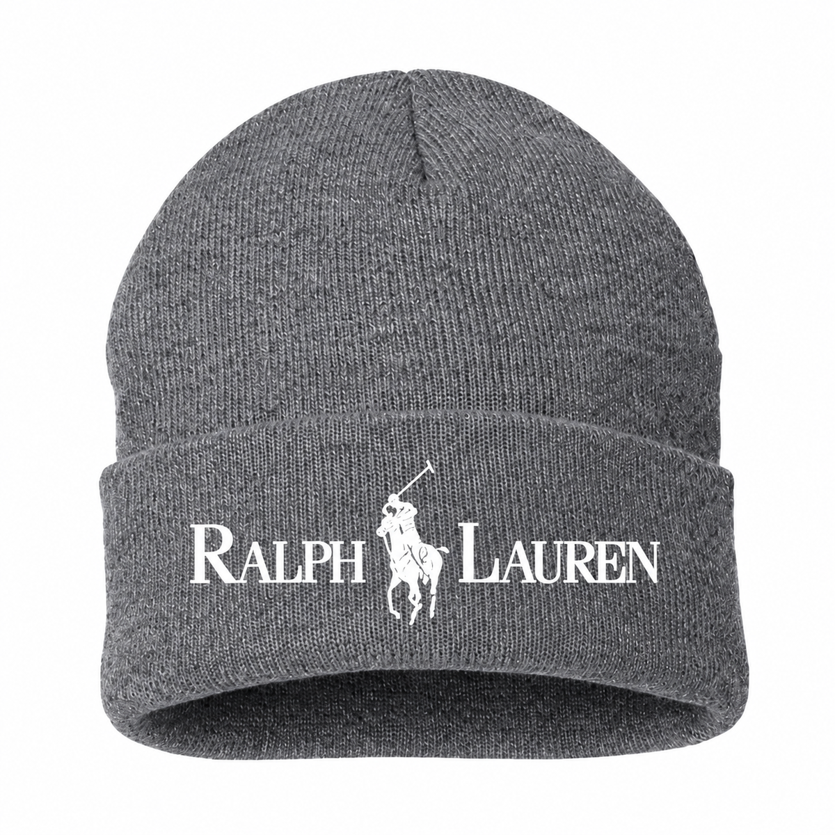 Polo Ralph Lauren white-logo beanie in Grey
