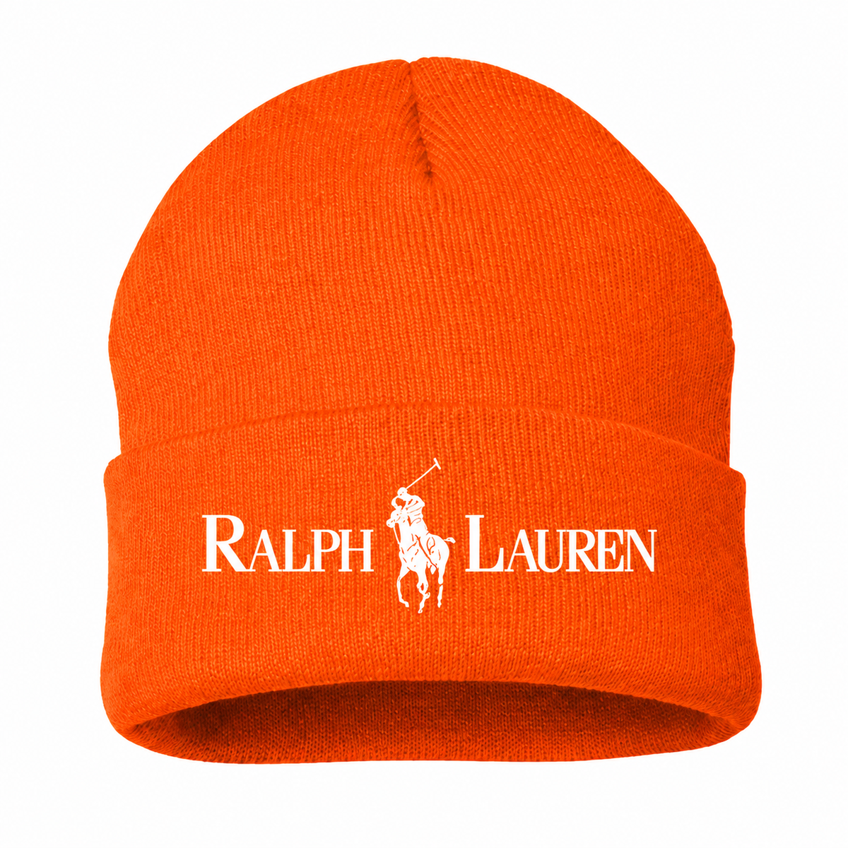 Polo Ralph Lauren white-logo beanie in Orange