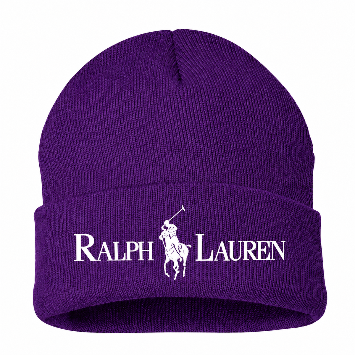 Polo Ralph Lauren white-logo beanie in Purple