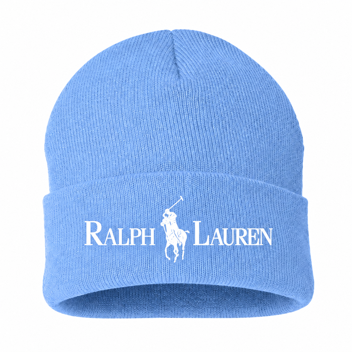 Polo Ralph Lauren white-logo beanie in Sky Blue