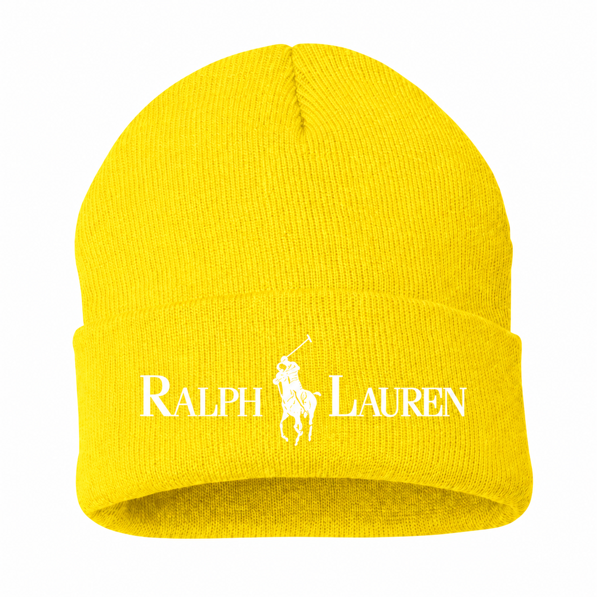Polo Ralph Lauren white-logo beanie in Yellow