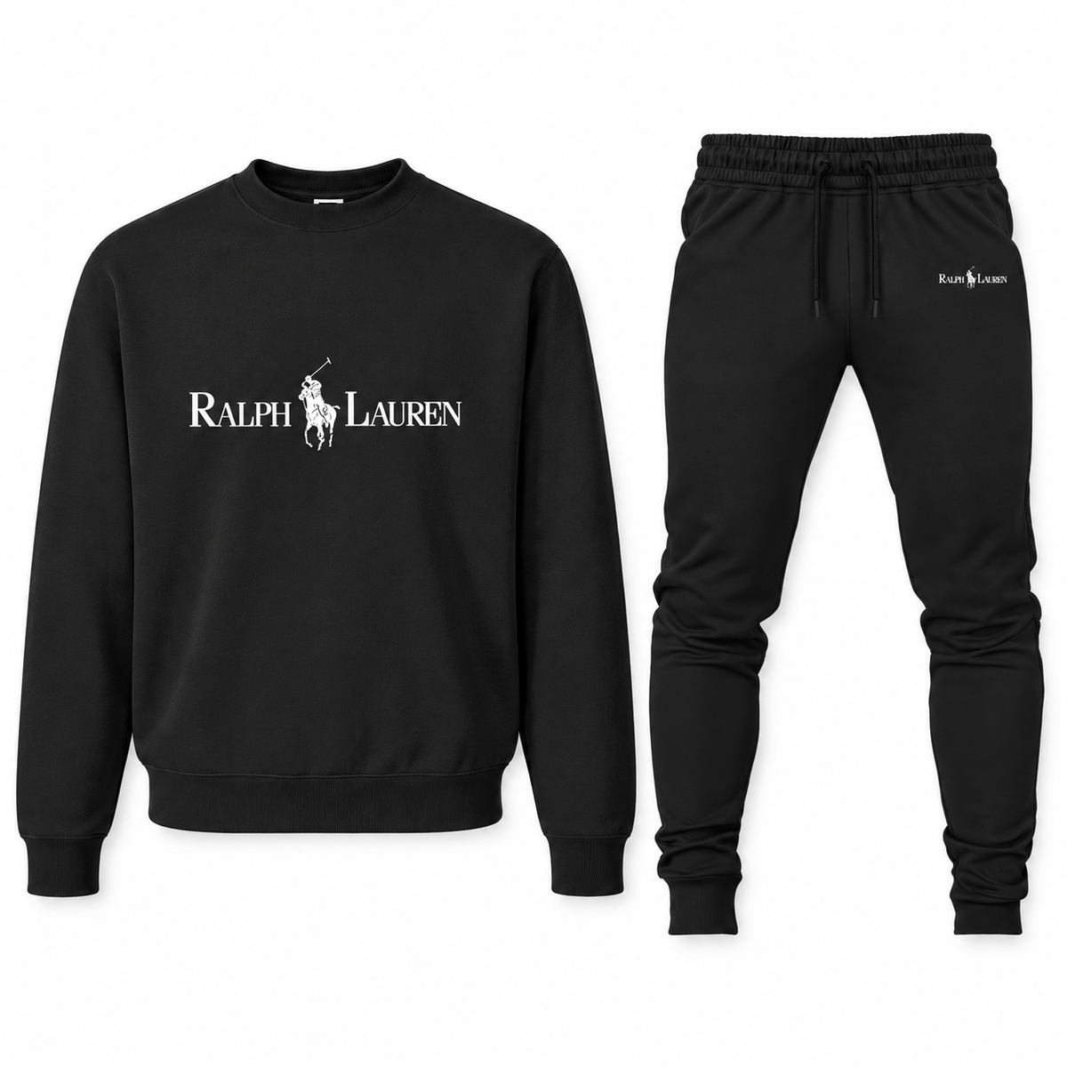 Men's Polo Ralph Lauren sweatshirt and joggers set, Black
