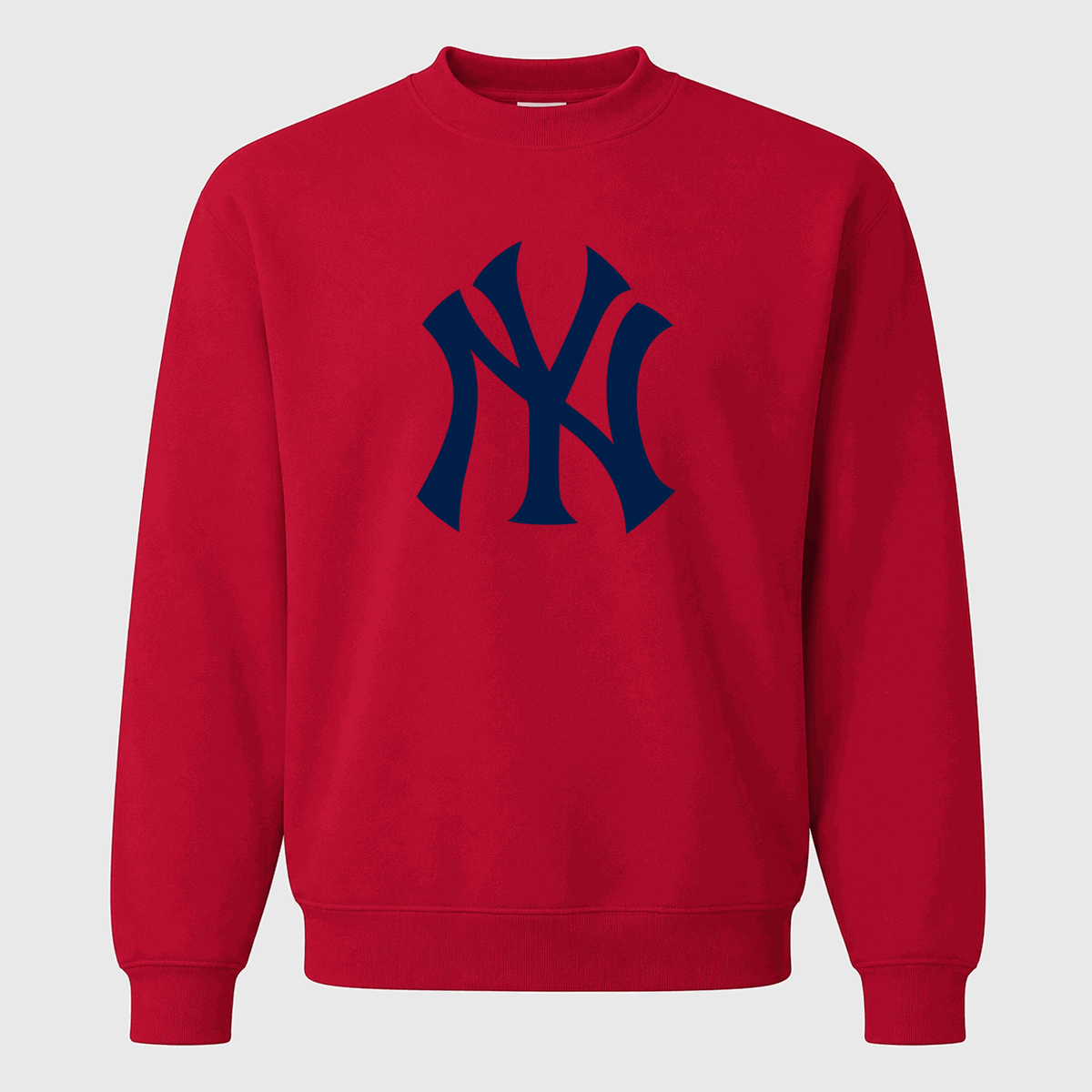 Red New York Yankees crewneck sweatshirt - front view