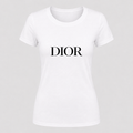 Women's dior plain round-neck T-shirt, white