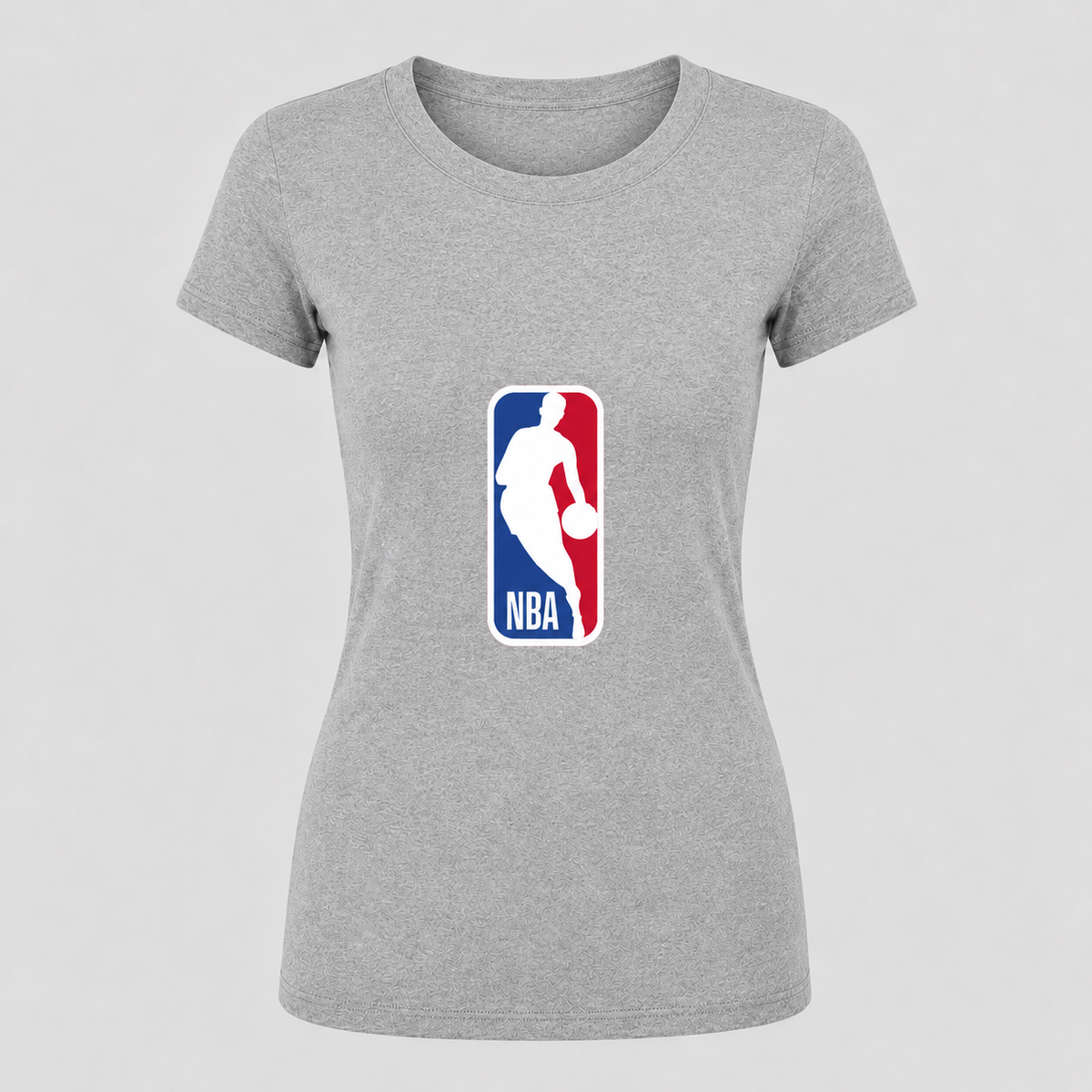 Women's nba round-neck T-shirt, gray