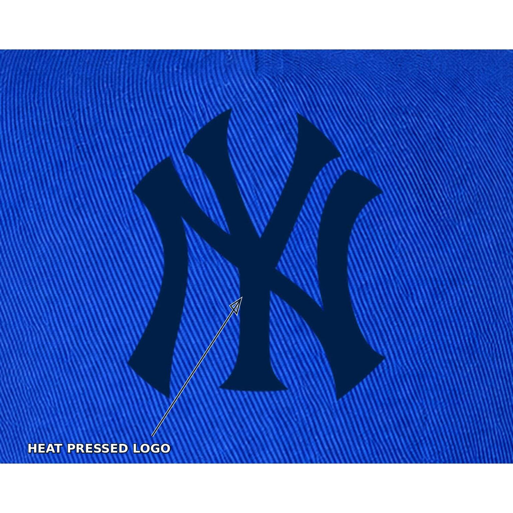 Blue New York Yankees dad baseball cap hat - heat pressed logo callout