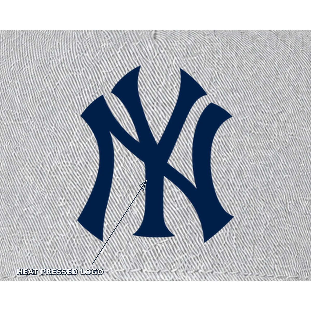 Gray New York Yankees dad baseball cap hat - heat pressed logo callout