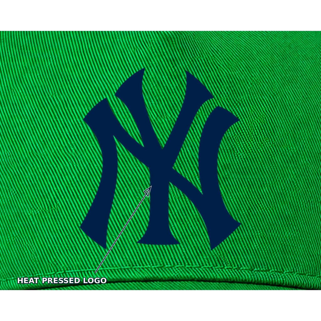 Green New York Yankees dad baseball cap hat - heat pressed logo callout