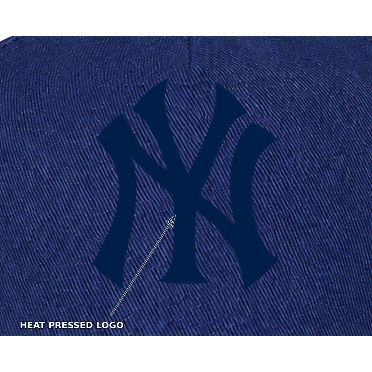 Navy New York Yankees dad baseball cap hat - heat pressed logo callout