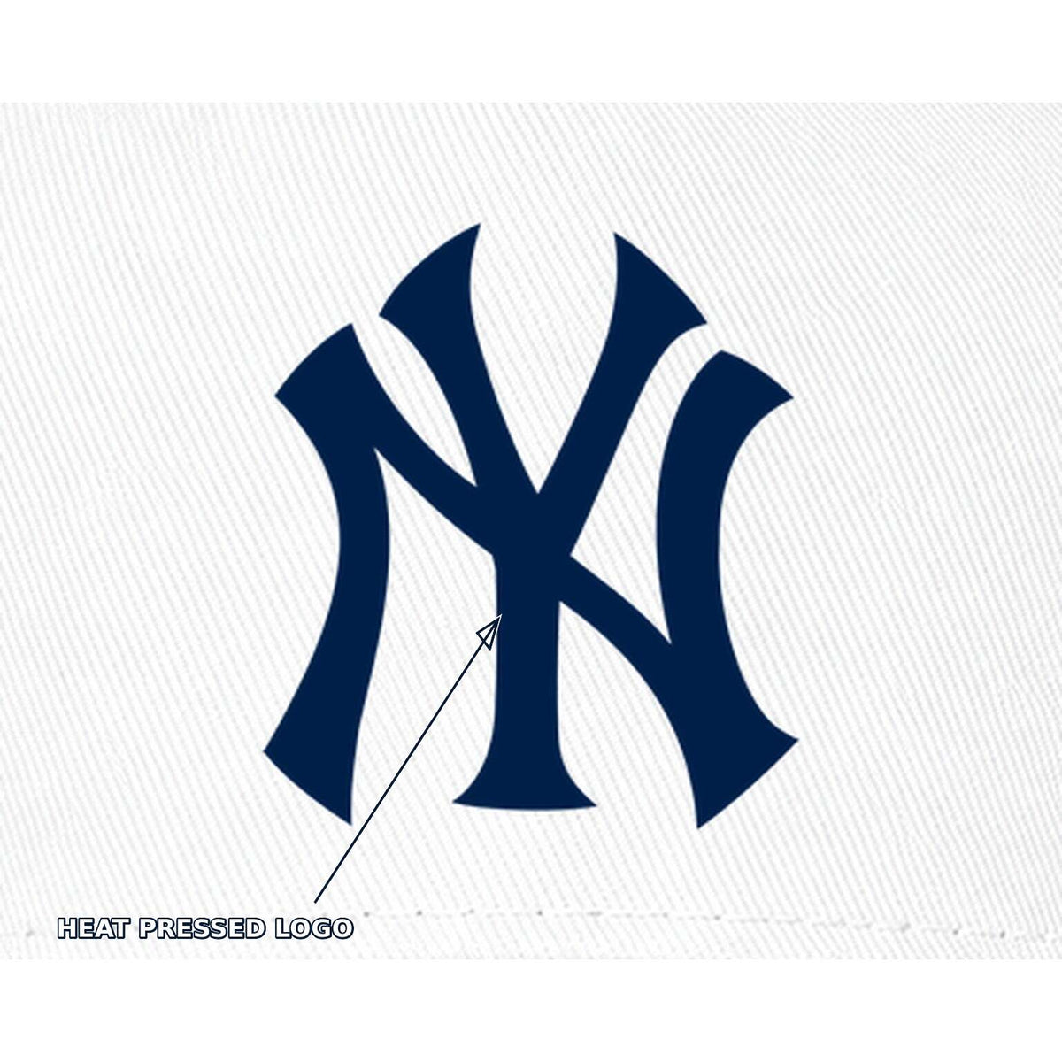 White New York Yankees dad baseball cap hat - heat pressed logo callout