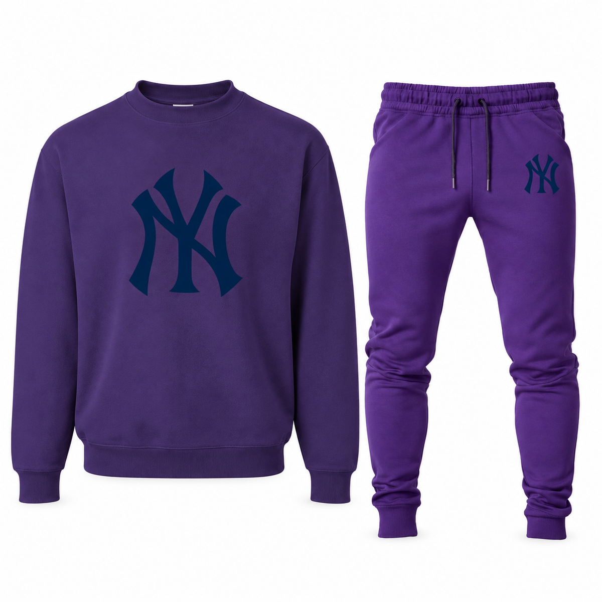 Men's New York Yankees sweatshirt and joggers set, Purple
