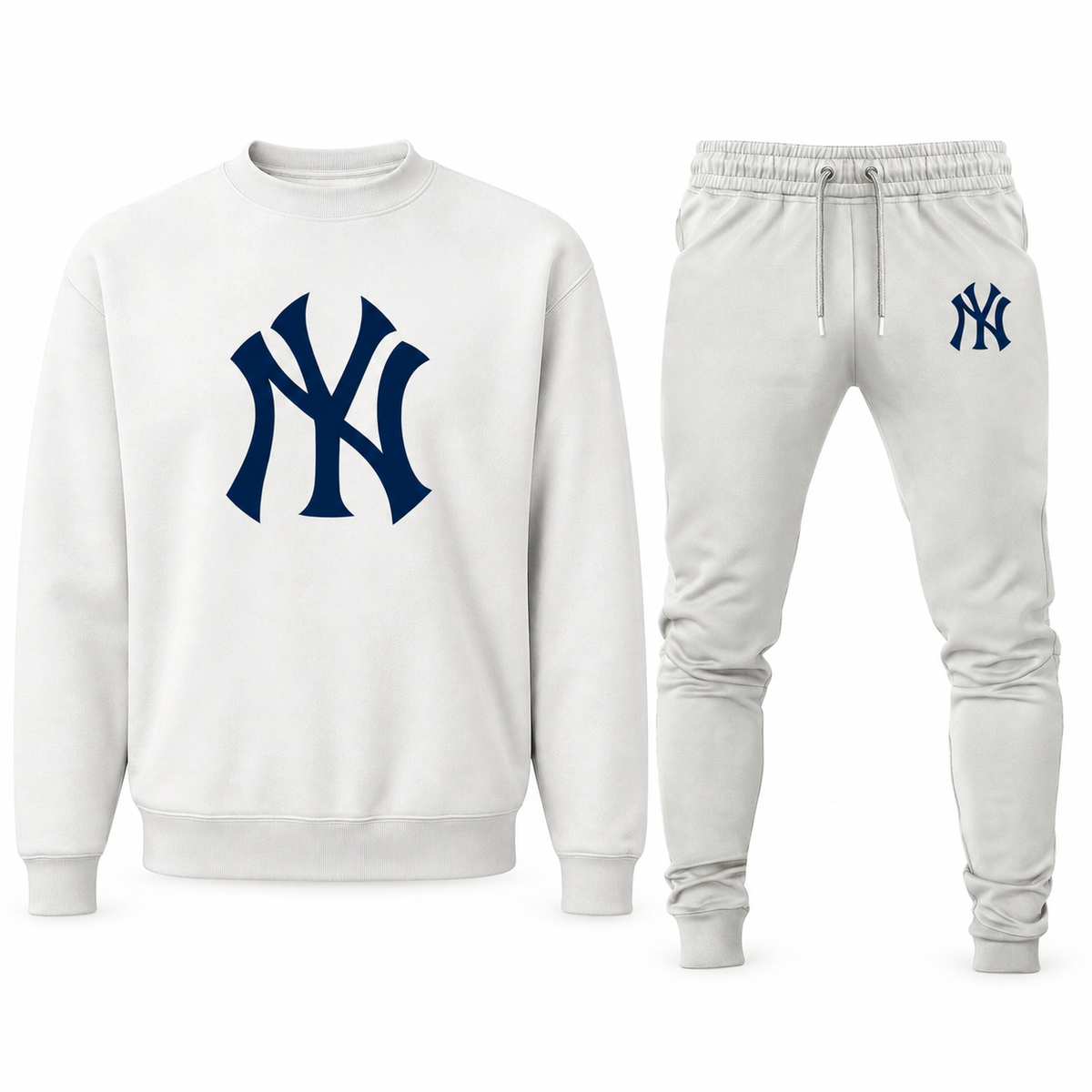 Men's New York Yankees sweatshirt and joggers set, White