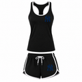 Women's New York Yankees tank top and shorts set, Black