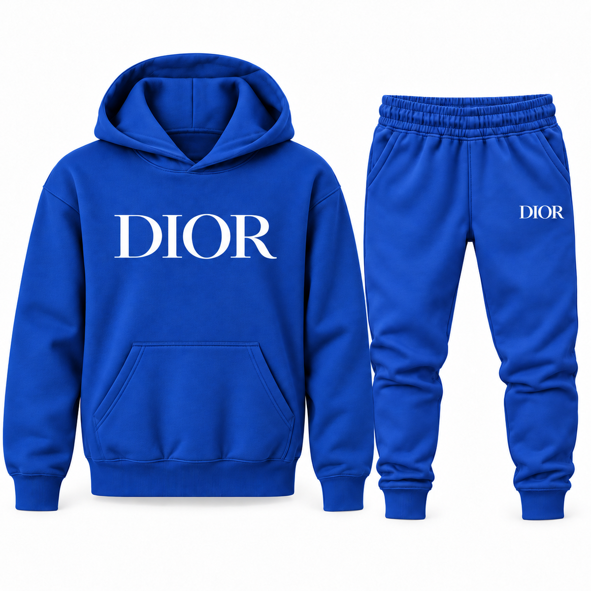 Youth Dior Hoodie Jogger Set in Blue