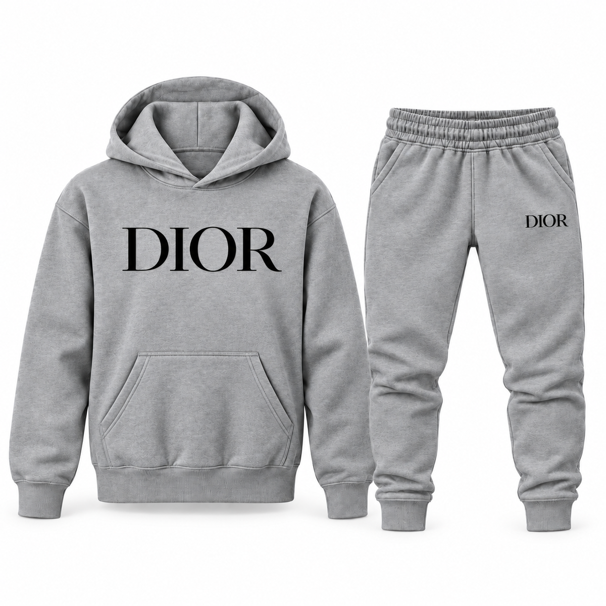 Youth Dior Hoodie Jogger Set in Gray