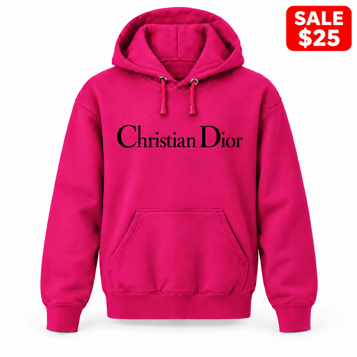 Youth Dior Pullover Hoodie in Hot Pink — SALE $25