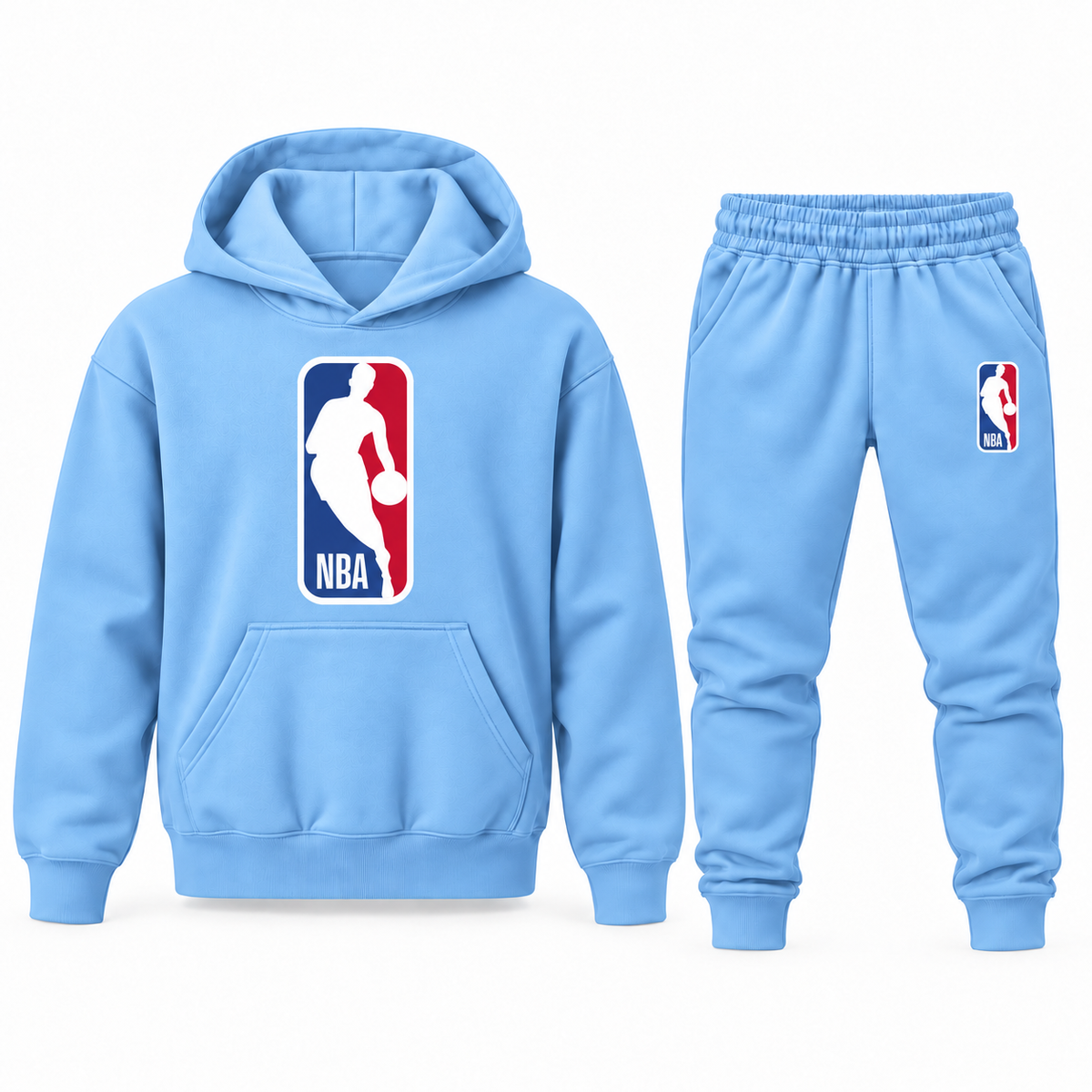 Youth NBA Hoodie Jogger Set in Sky Blue