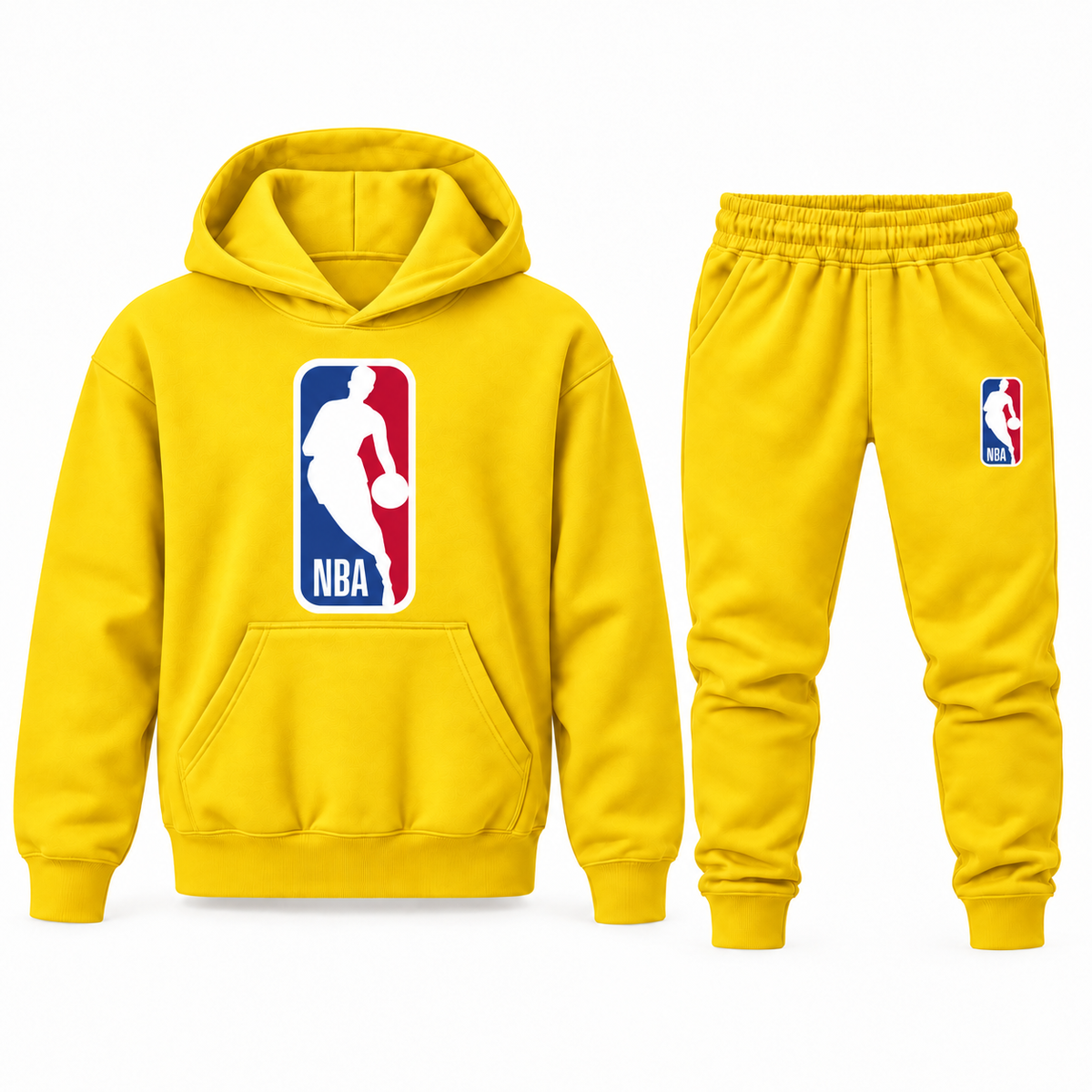 Youth NBA Hoodie Jogger Set in Yellow