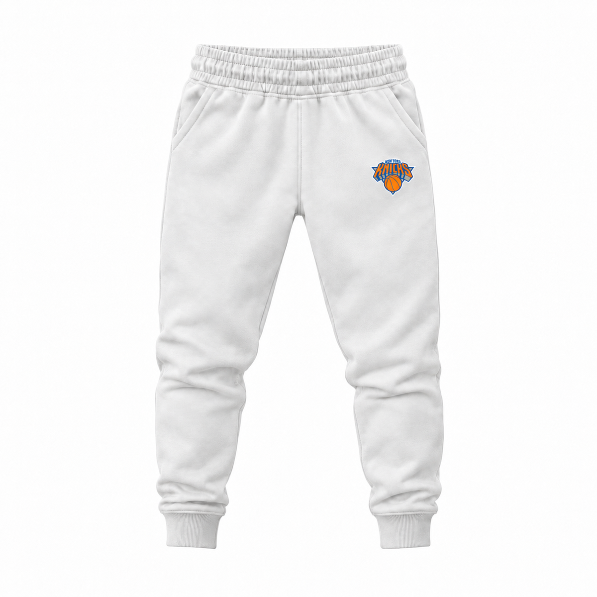 Youth New York Knicks Joggers Sweatpants - White