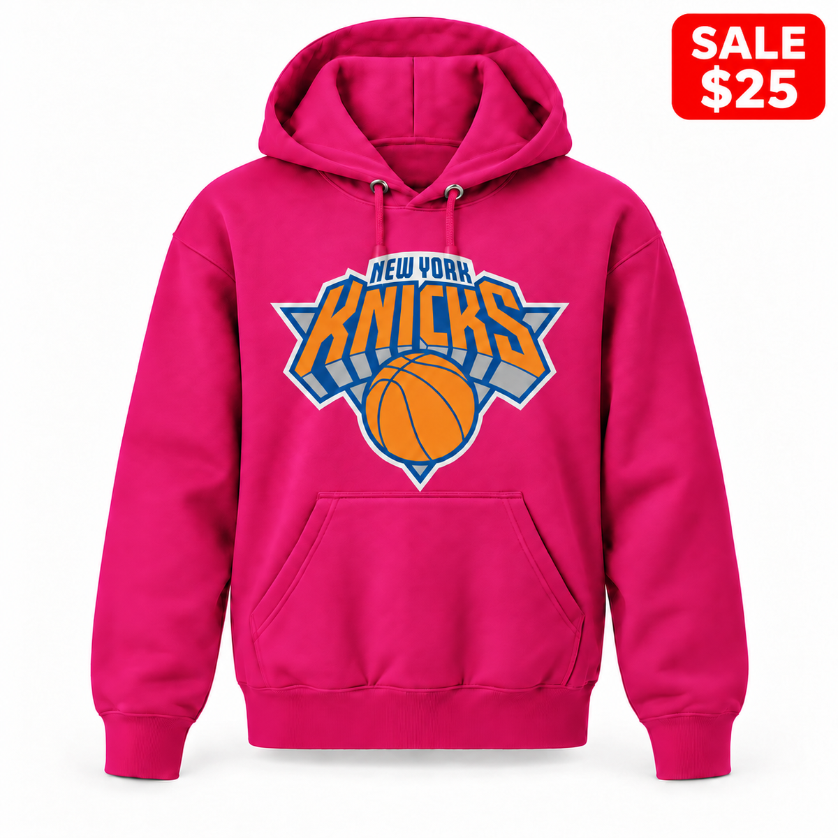 Youth New York Knicks Pullover Hoodie in Hot Pink — SALE $25