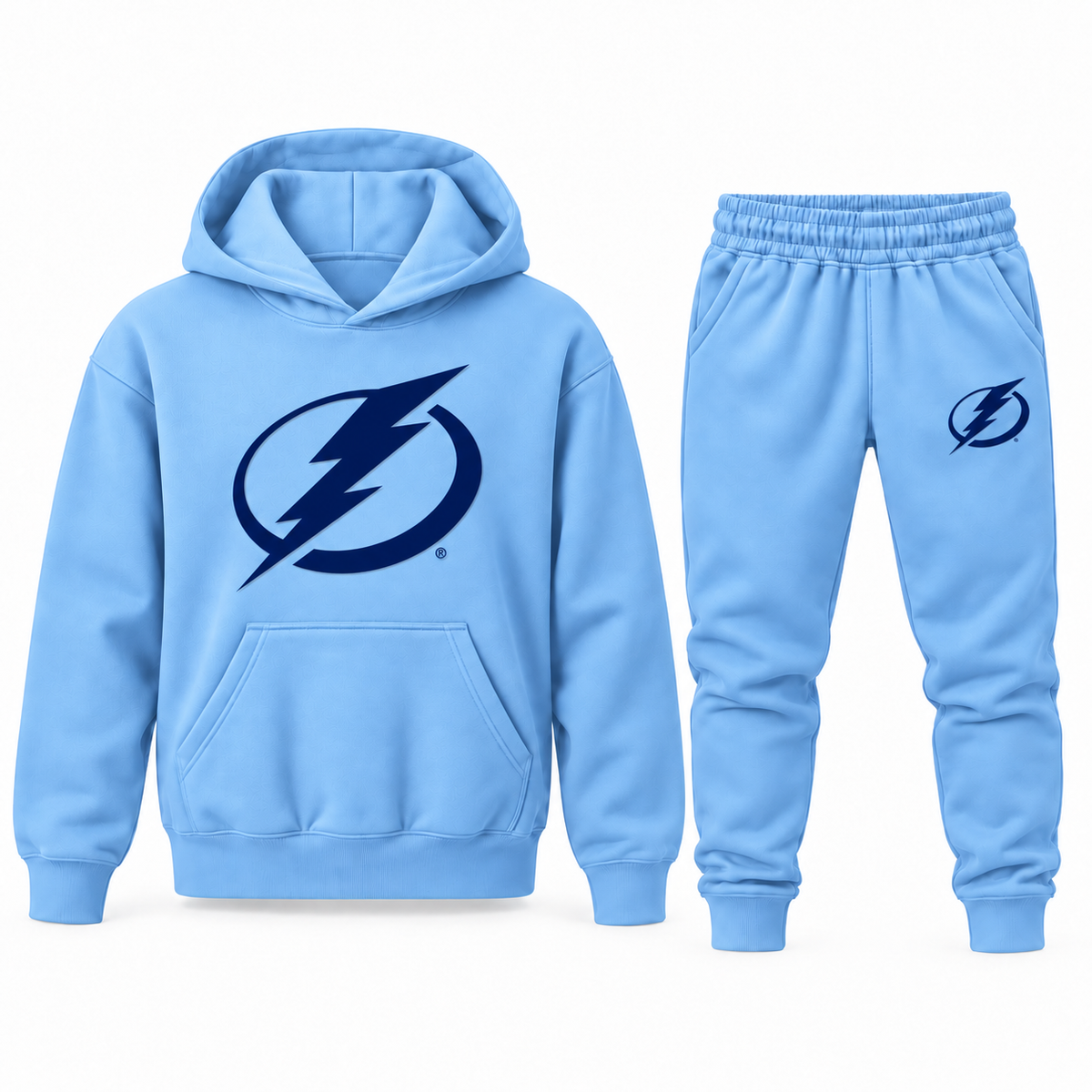 Youth Tampa Bay Lightning Hoodie Jogger Set in Sky Blue