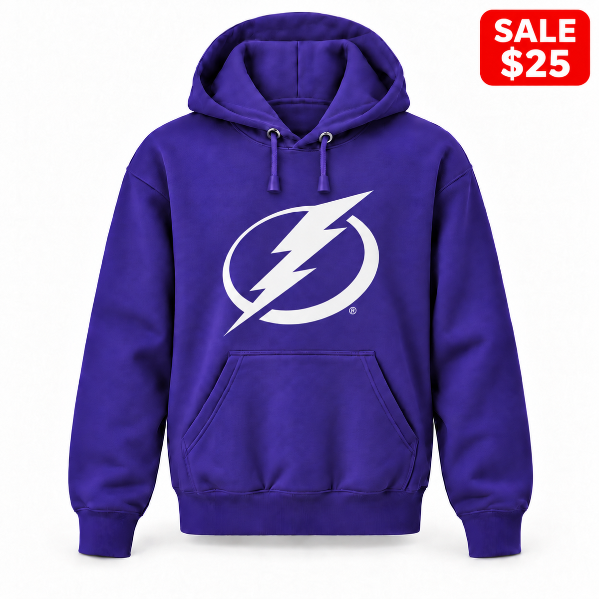 Youth Tampa Bay Lightning Pullover Hoodie in Purple — SALE $25
